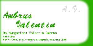 ambrus valentin business card